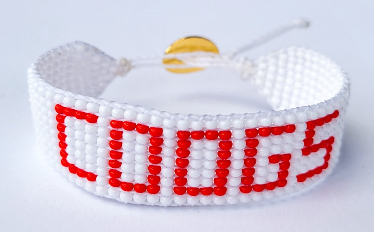 Single Bead COOGS Bracelet - White (made-to-order)