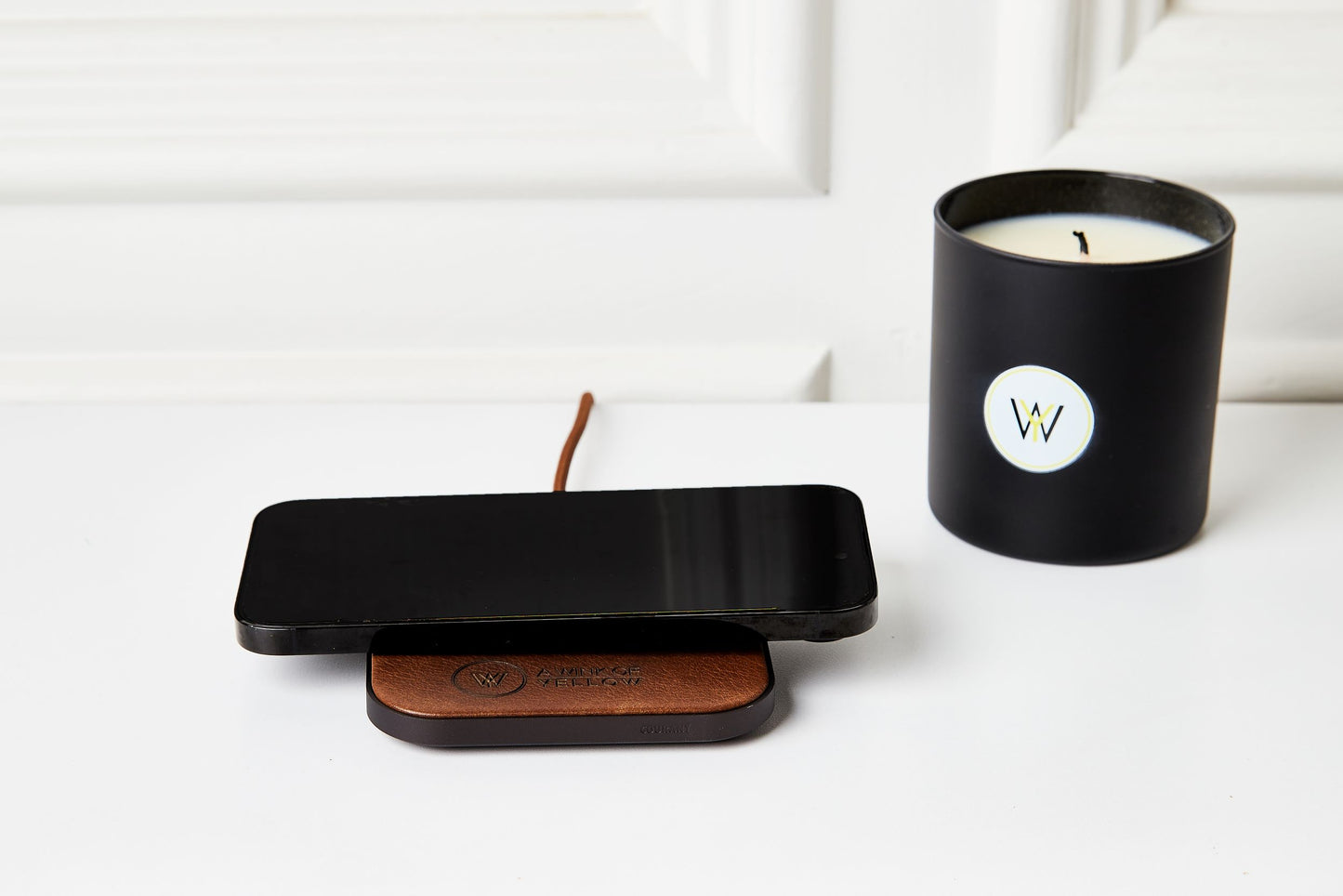 Single luxe leather charger - Brown