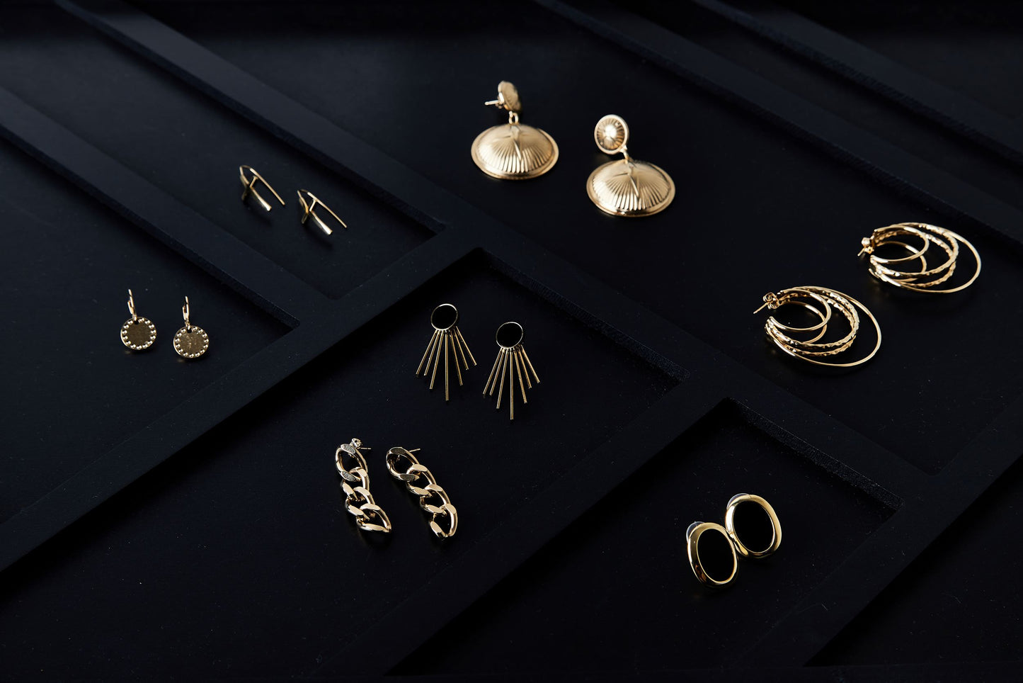 Stud & Fringe Earring Midnight