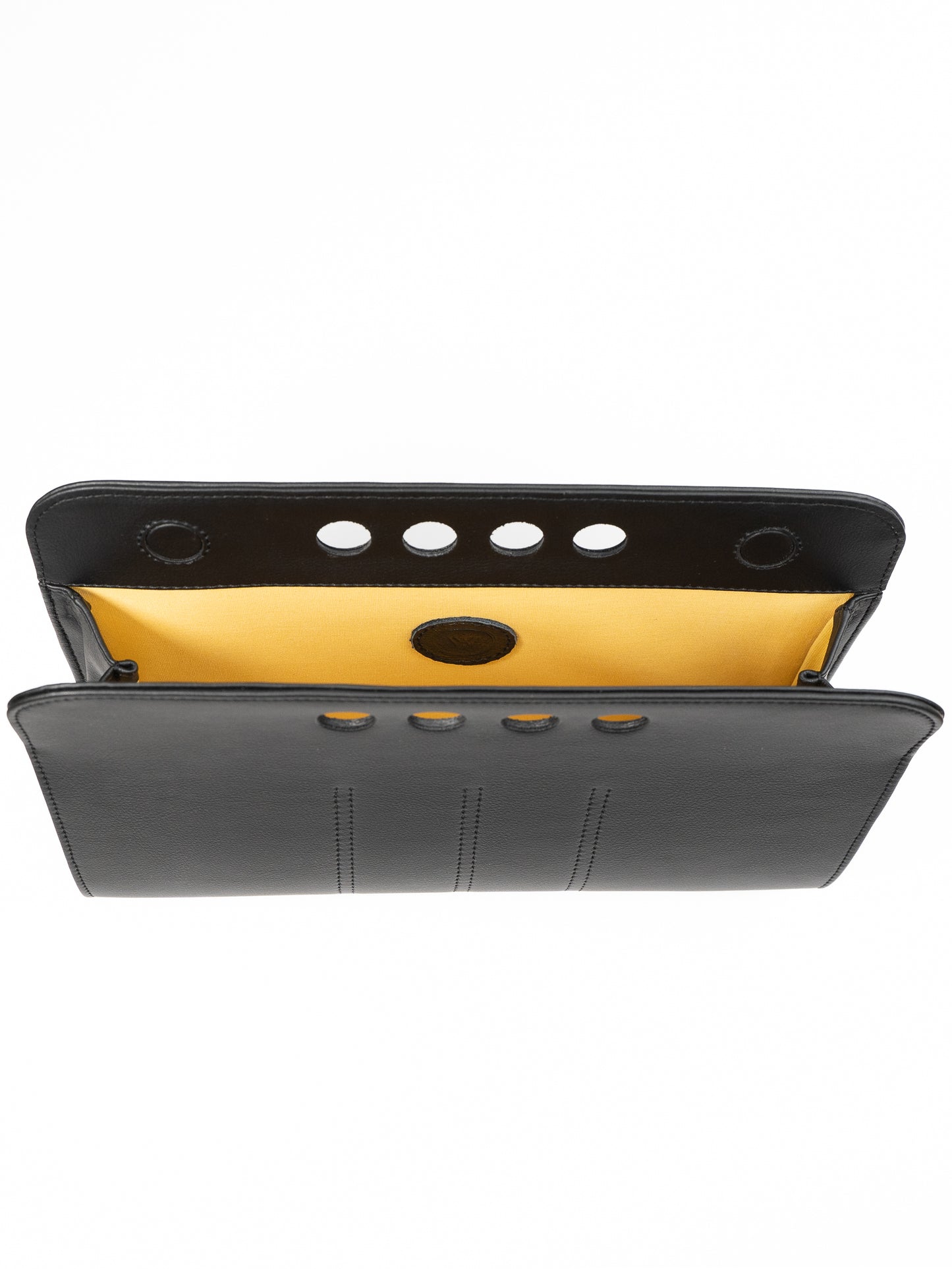 Chic Vegan Leather Clutch - Black/Small