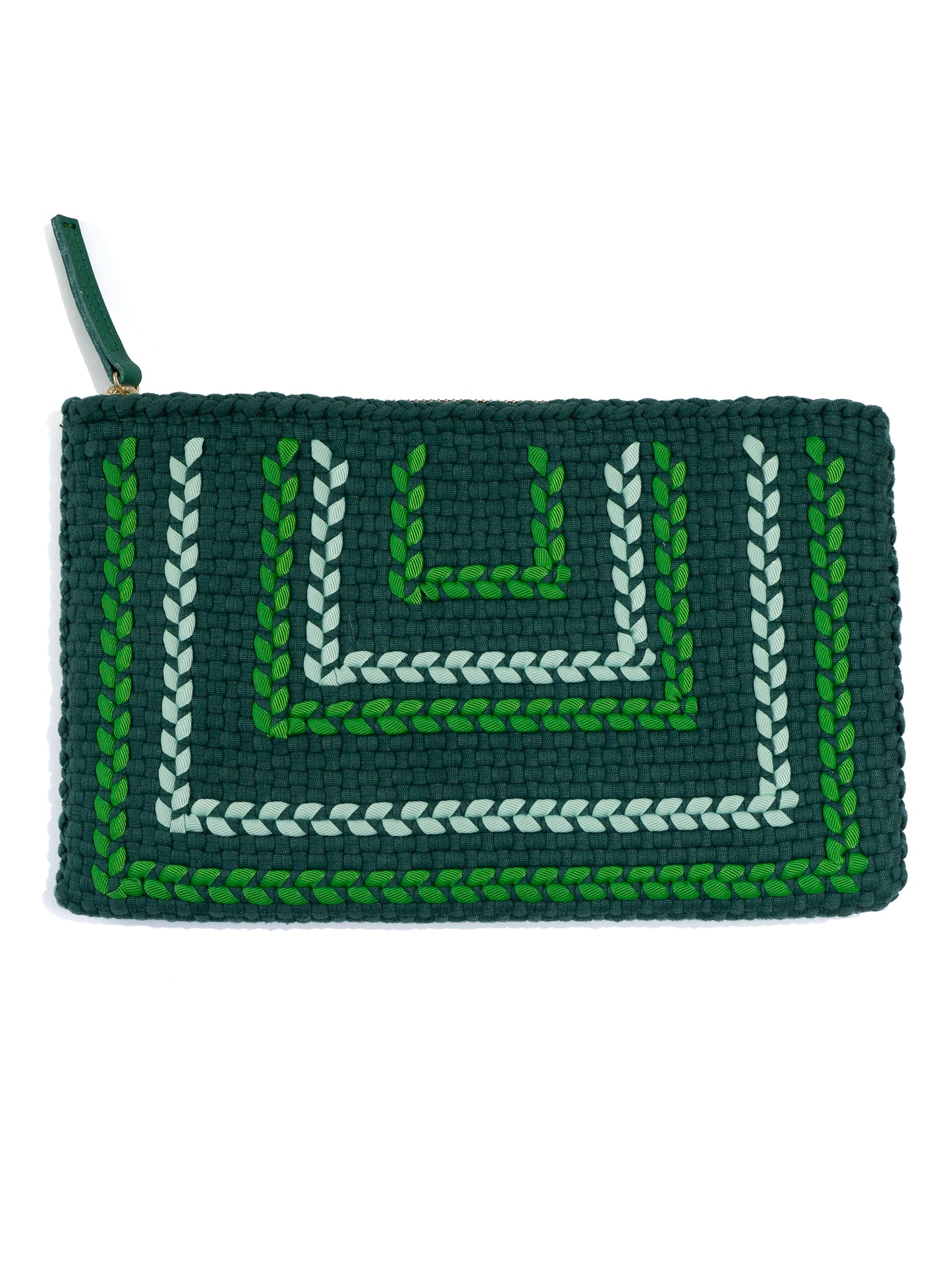 Woven Clutch - Green