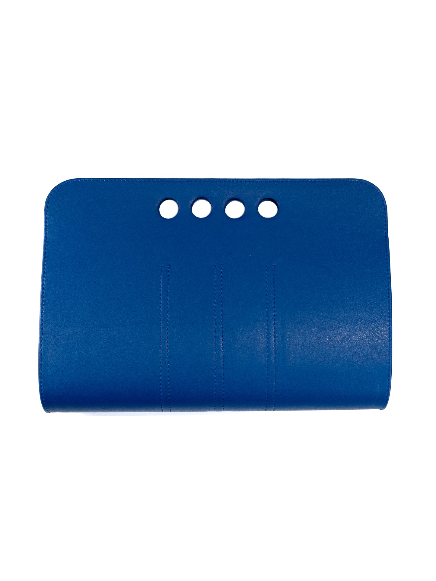 Wholesale: Chic Vegan Leather Clutch - Large Blue