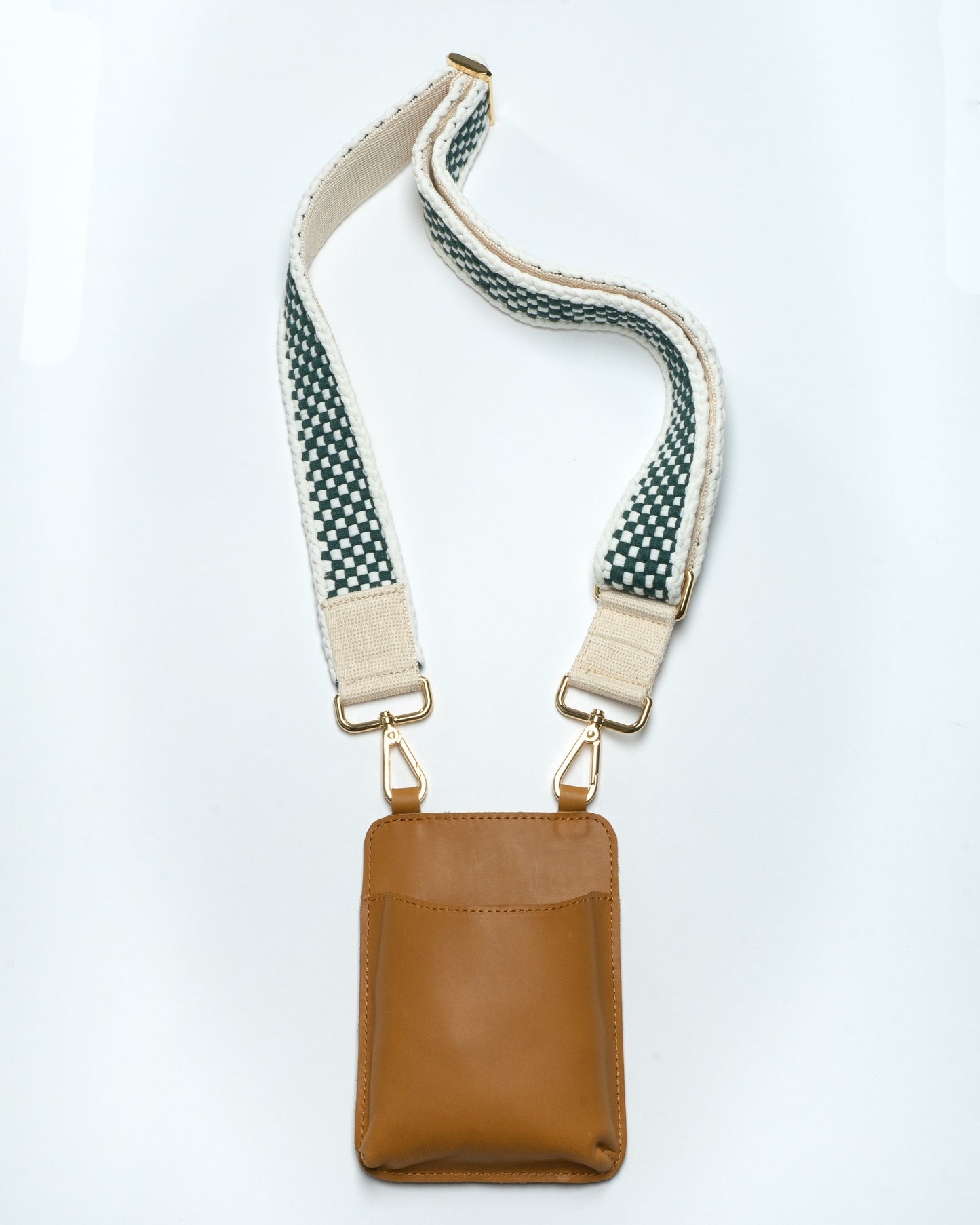 Mini Phone & Essentials Bag - Natural/Cognac