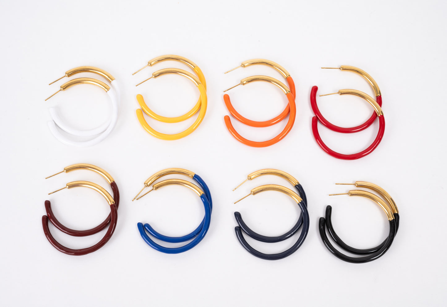 White Enamel Hoops