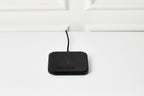 Single luxe leather charger - Black