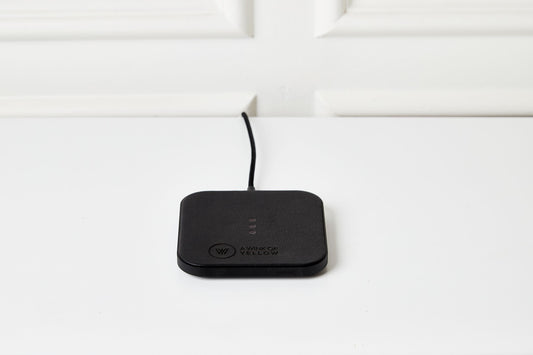 Single luxe leather charger - Black
