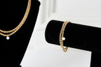 Double Chain Bracelet with Pearl