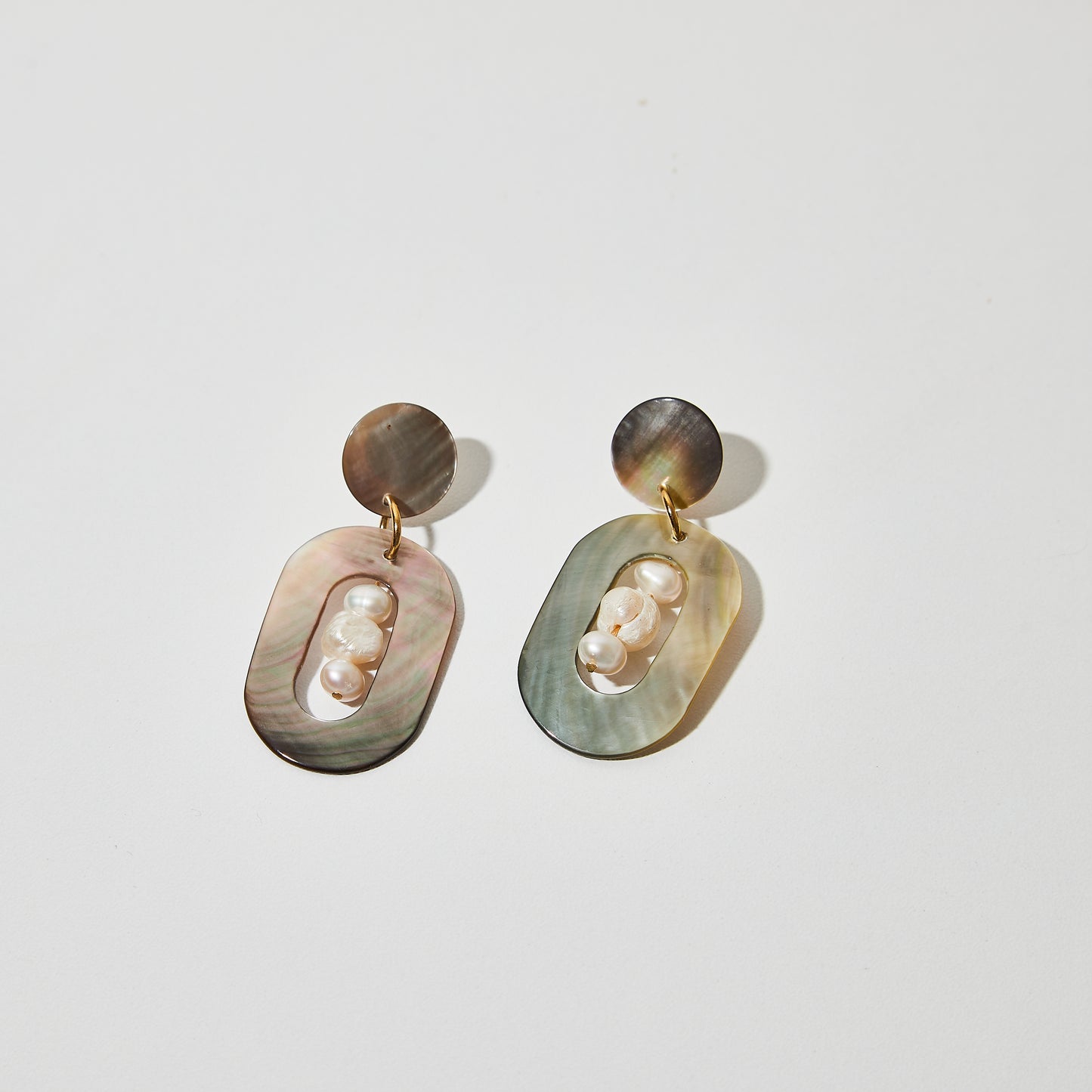 Pearl Dangle Earrings, Black