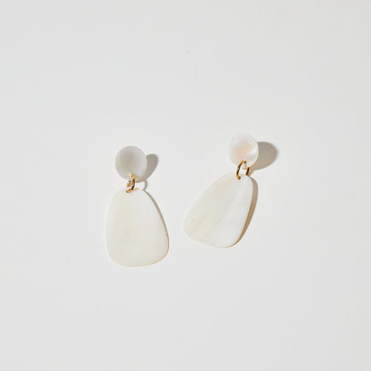 Pearl Stack Earrings: White