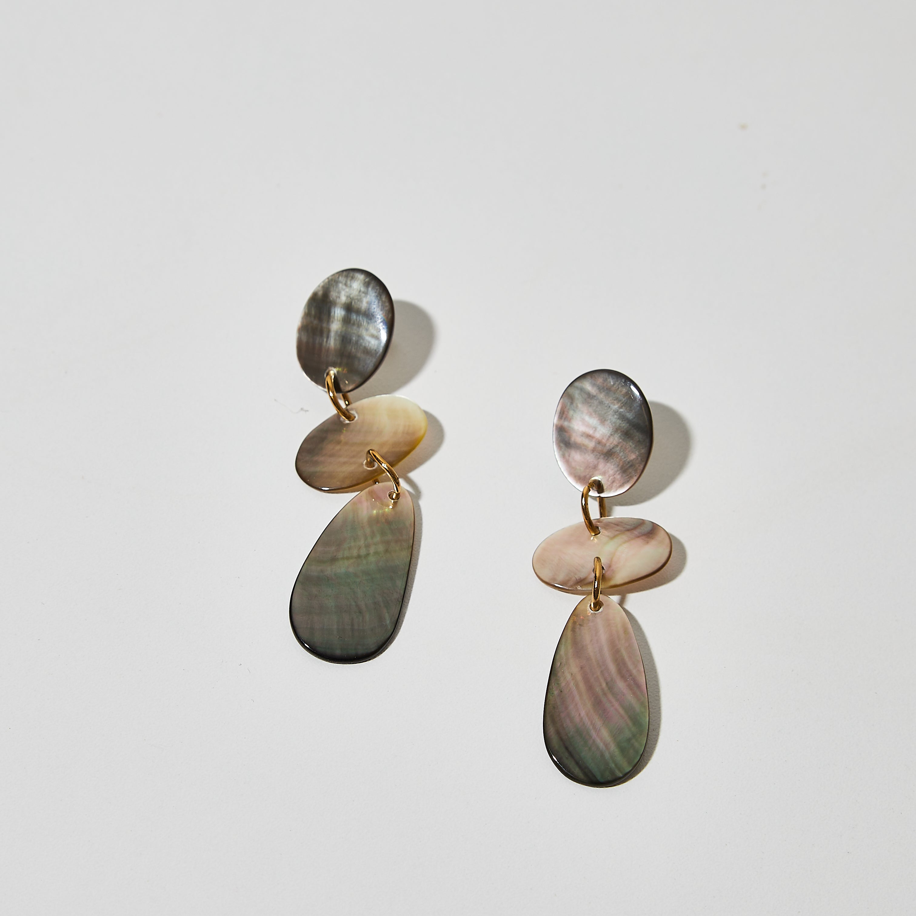 Pearl Raindrop Earrings, Black