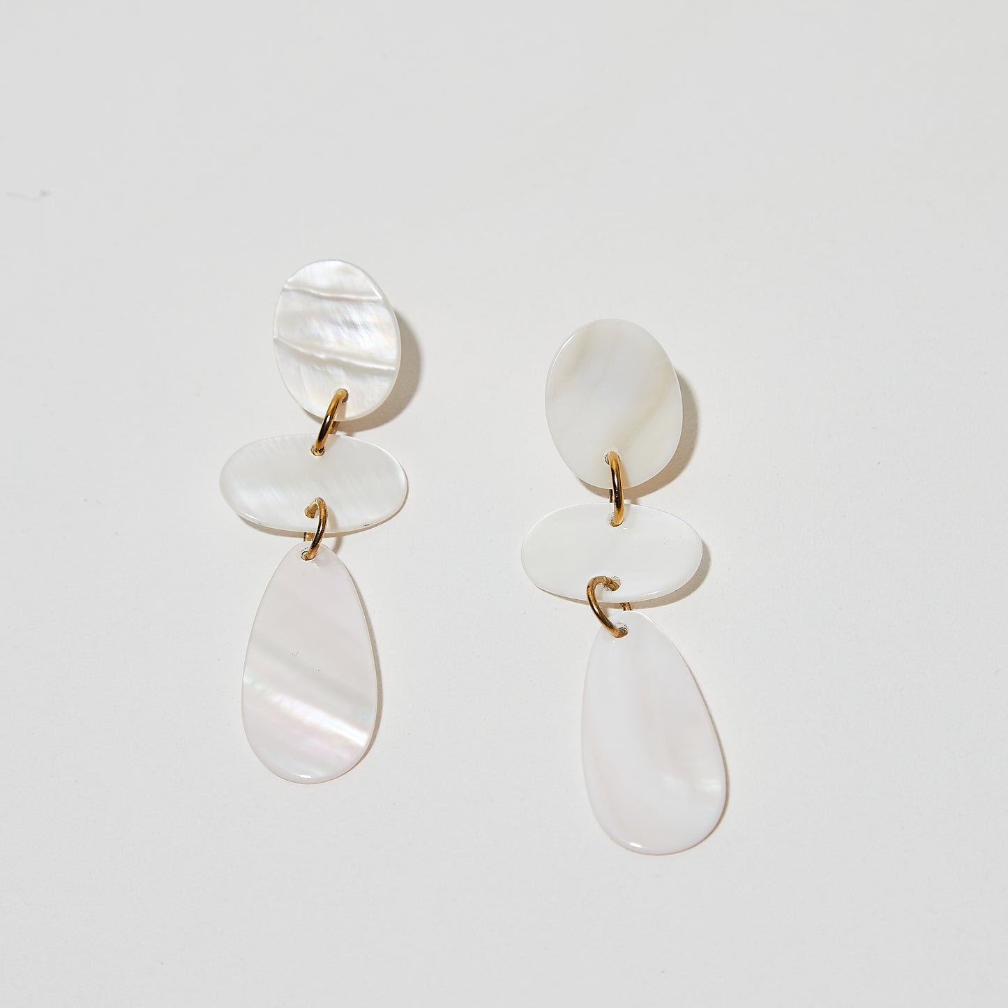 Pearl Raindrop Earrings, White