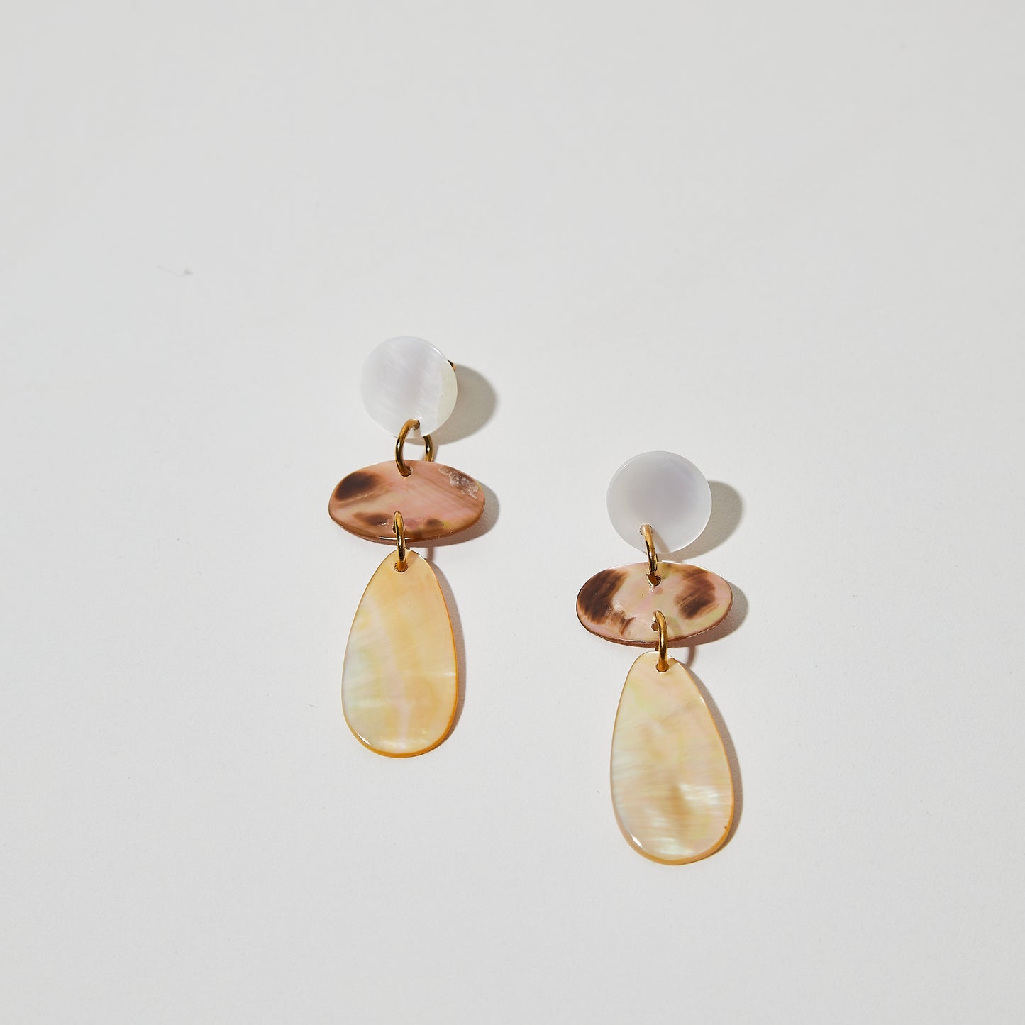 Pearl Raindrop Earrings: Tri-color