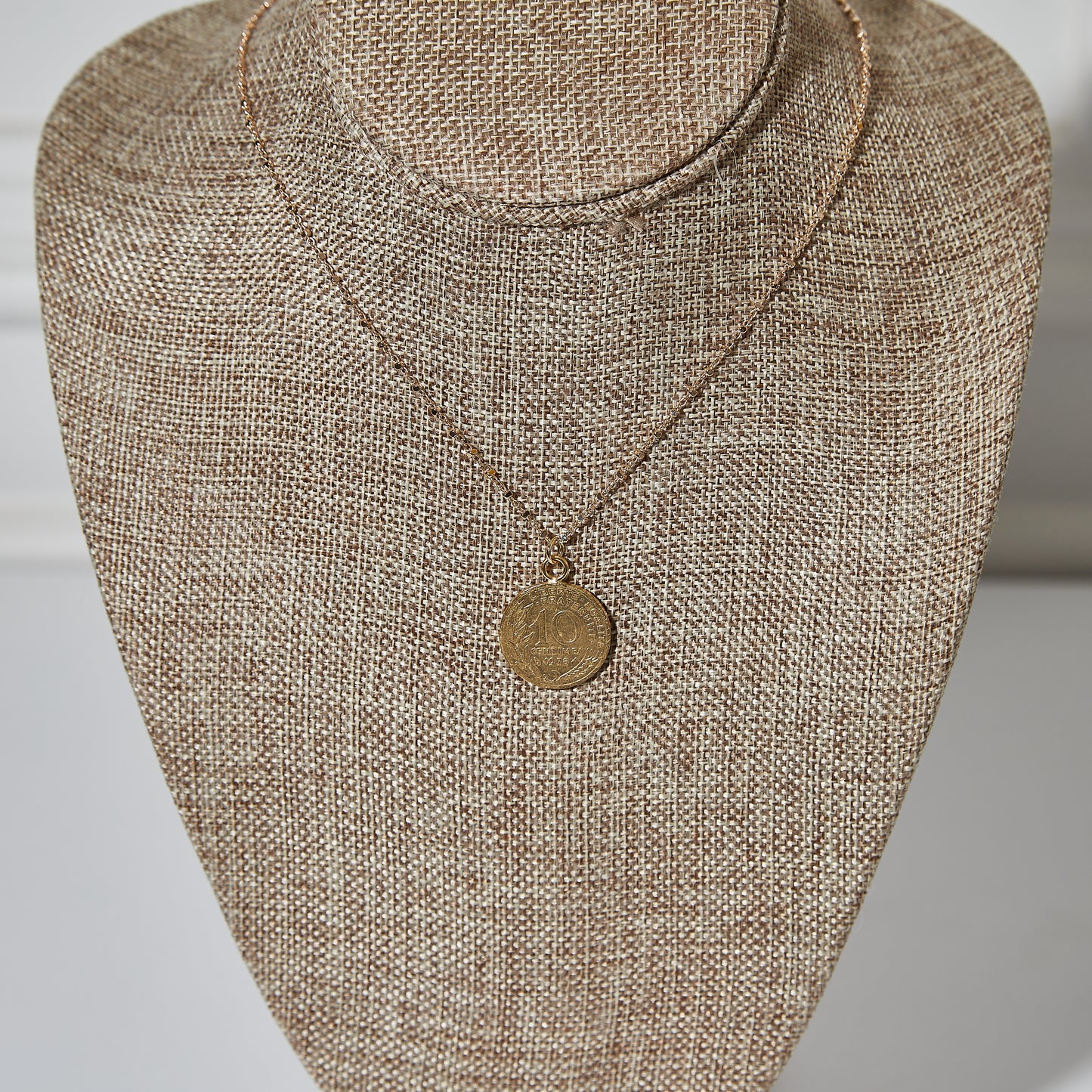 French Coin Gold Necklace - SOLD OUT
