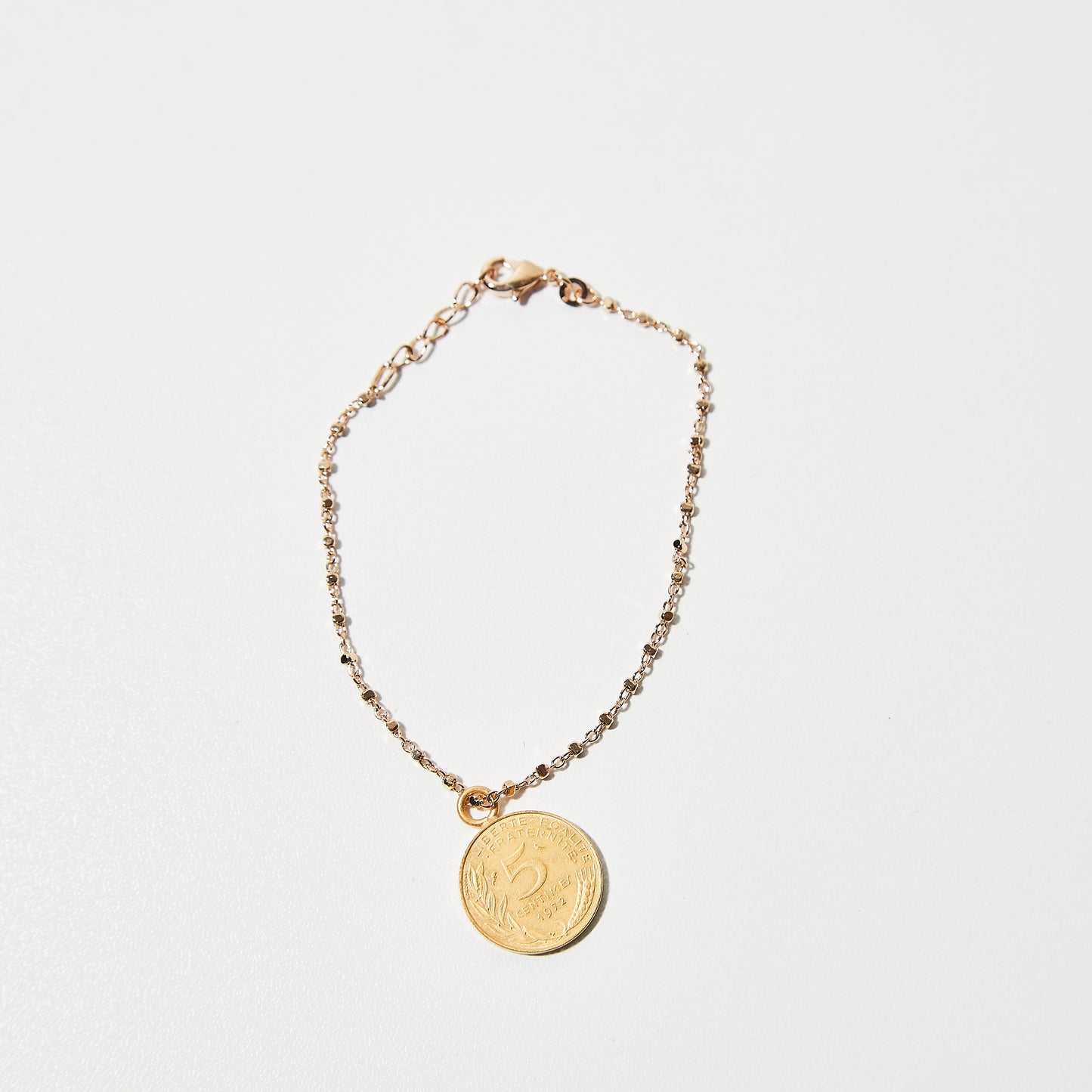 French Coin Gold Bracelet