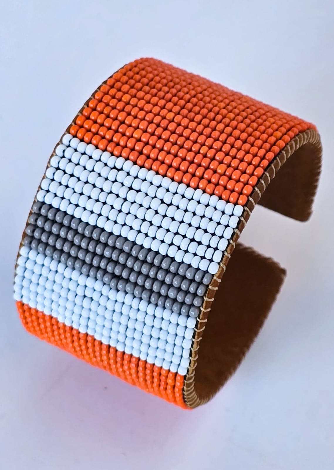 Orange Color block Cuff