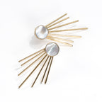 Stud & Fringe Earring - Mother of Peal
