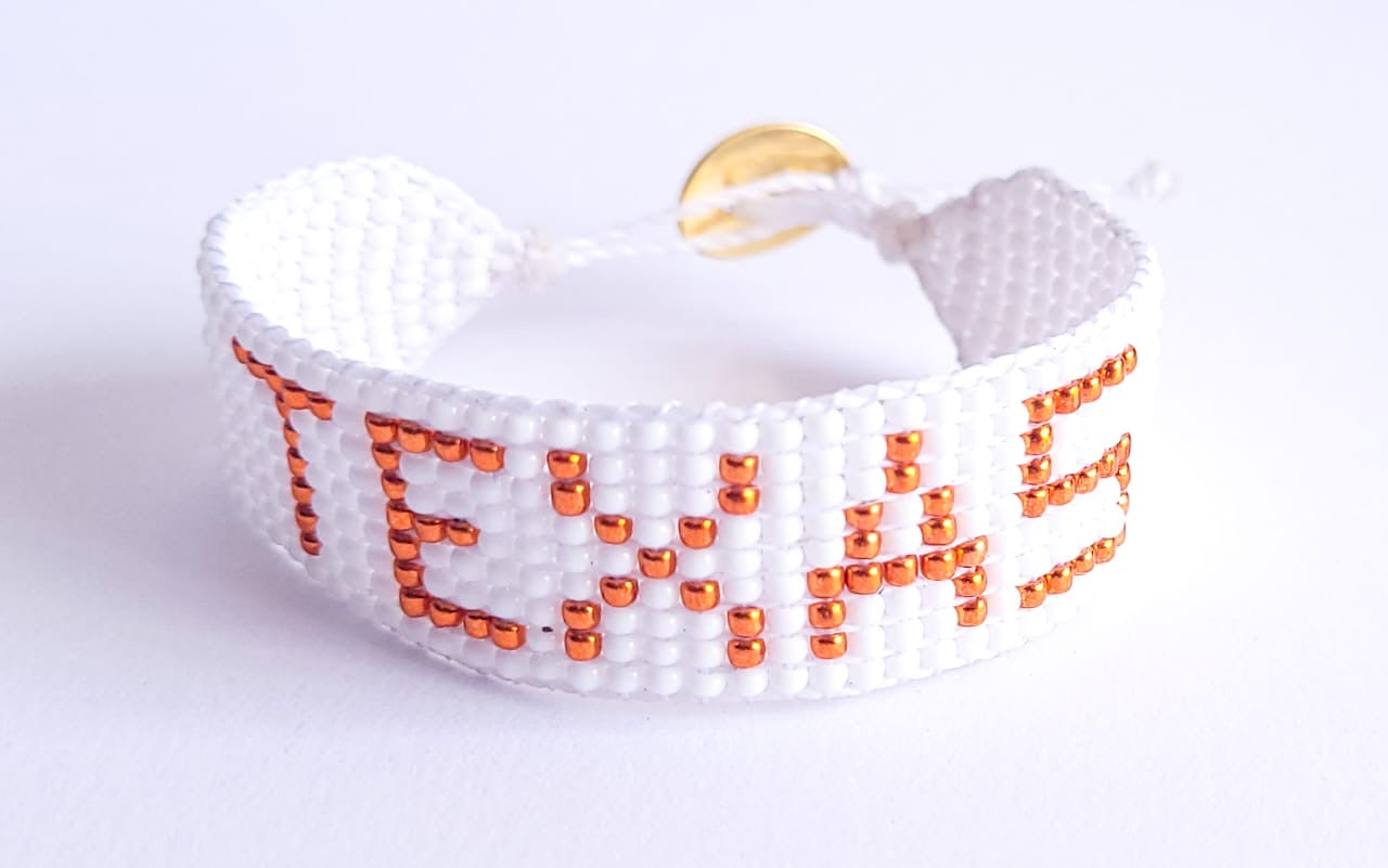 Single Bead Texas Bracelet - White