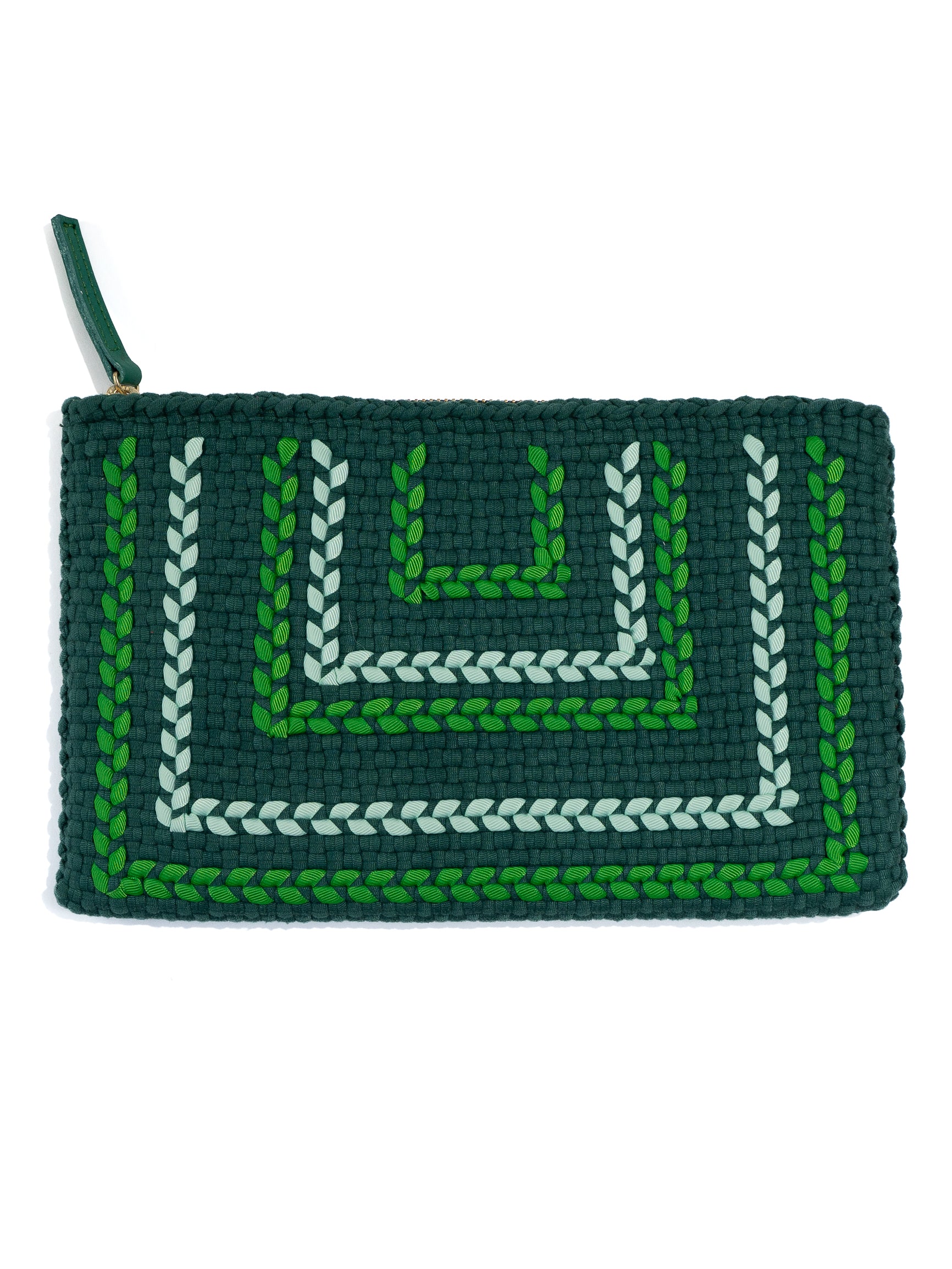 Woven Clutch - Green