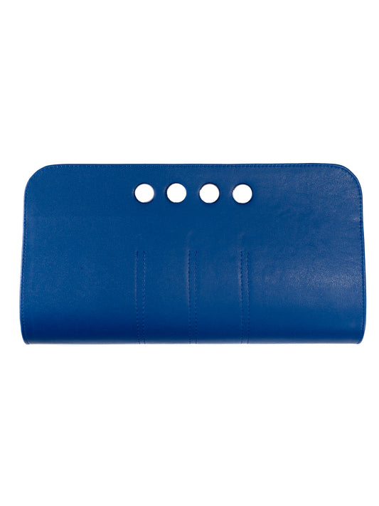 Wholesale: Chic Vegan Leather Clutch - Small Blue