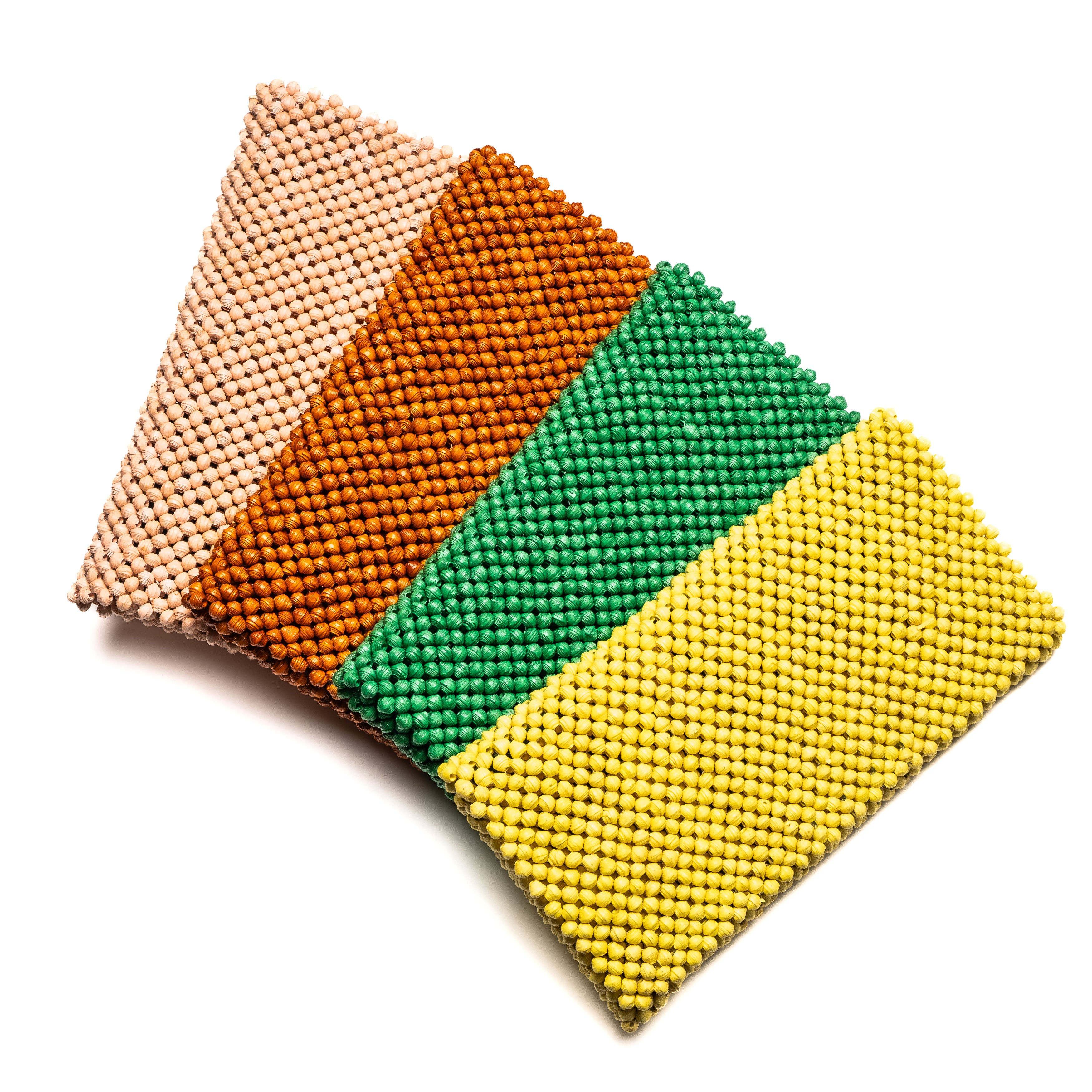 Paper bead clutch - Burnt Orange