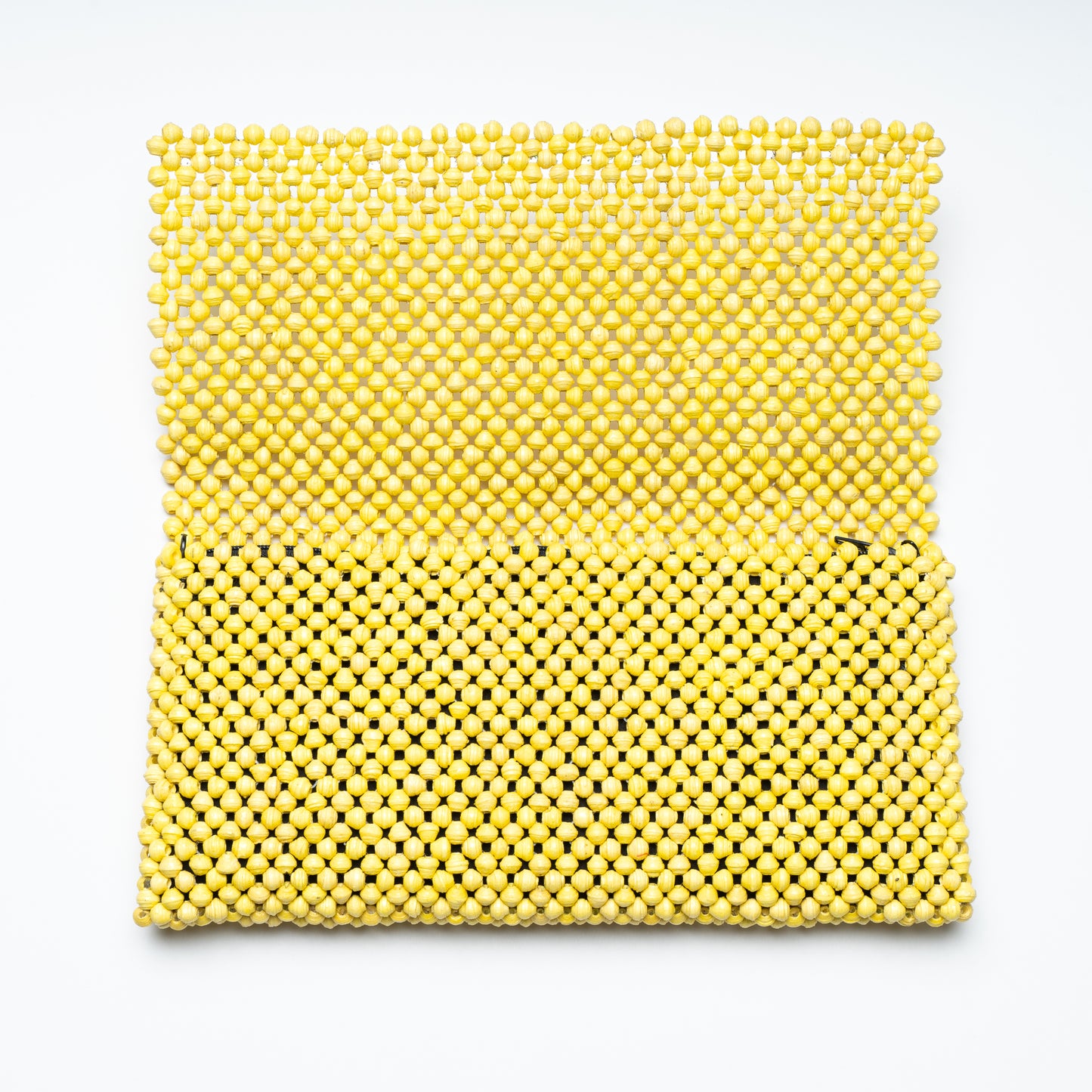 Paper bead clutch - Yellow