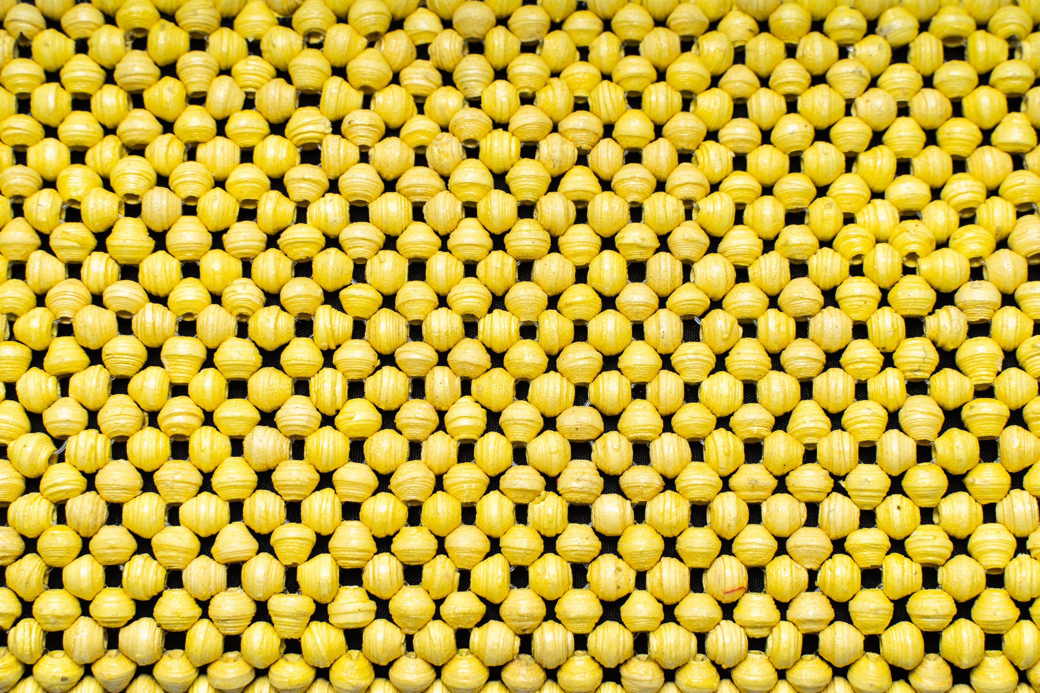 Paper bead clutch - Yellow