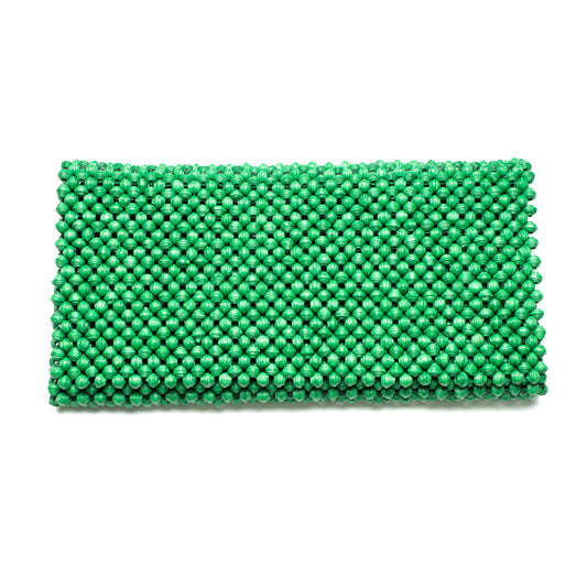 Paper bead clutch - Green