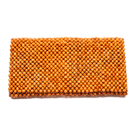 Paper bead clutch - Burnt Orange