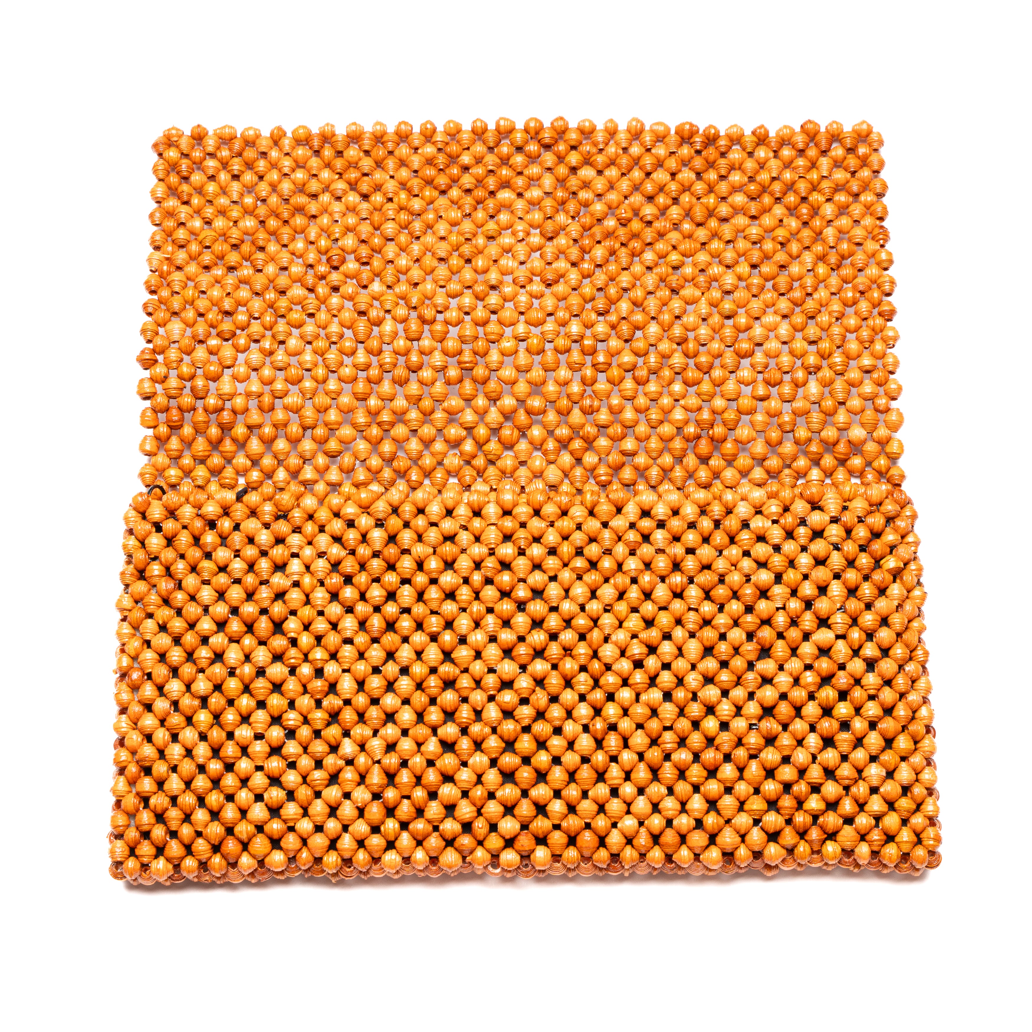 Paper bead clutch - Burnt Orange