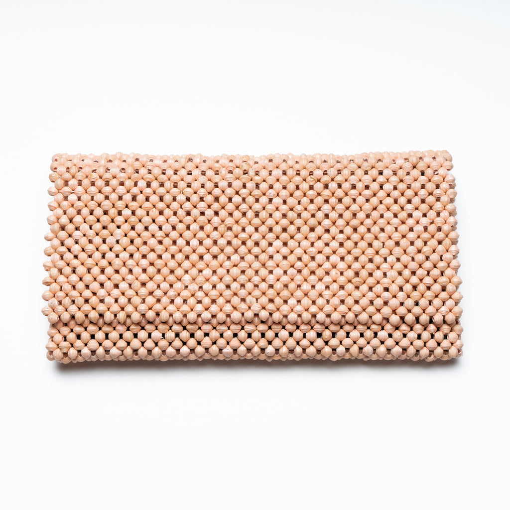 Paper bead clutch - Light Pink