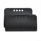 Chic Vegan Leather Clutch - Black/Small