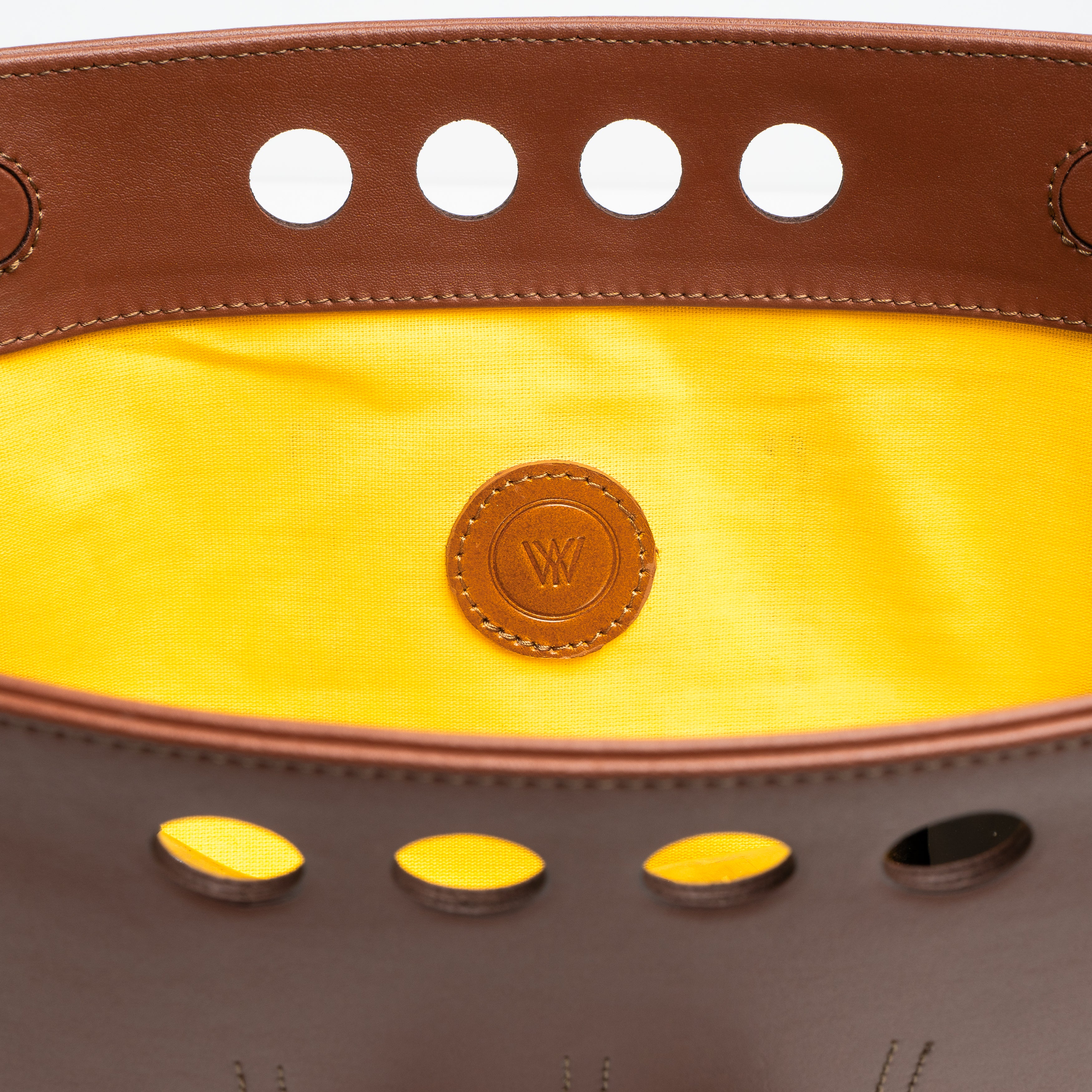 Chic Vegan Leather Clutch - Brown/Large