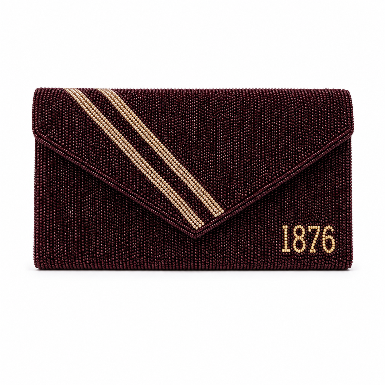 1876 Maroon Clutch