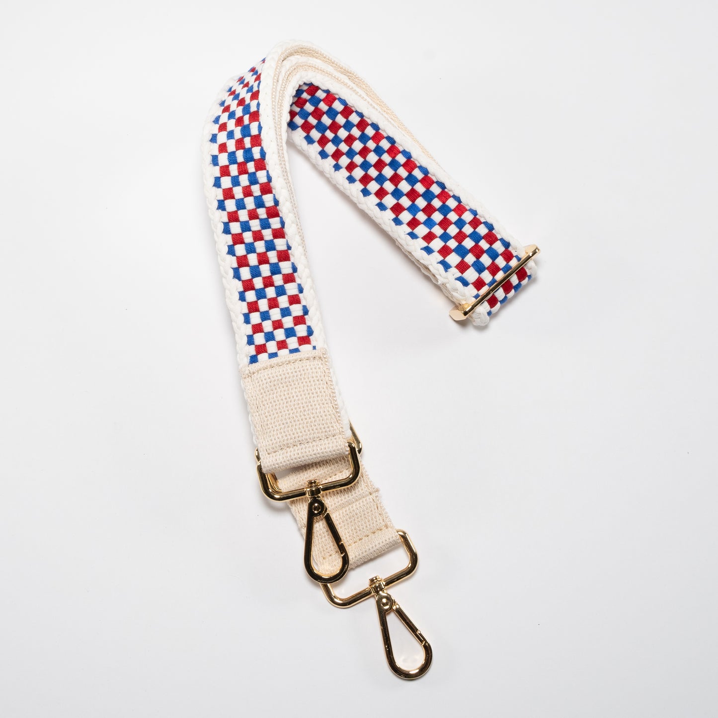 Woven Bag Strap - Red, White & Blue