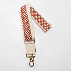 Woven Bag Strap - Burnt Orange & Cream