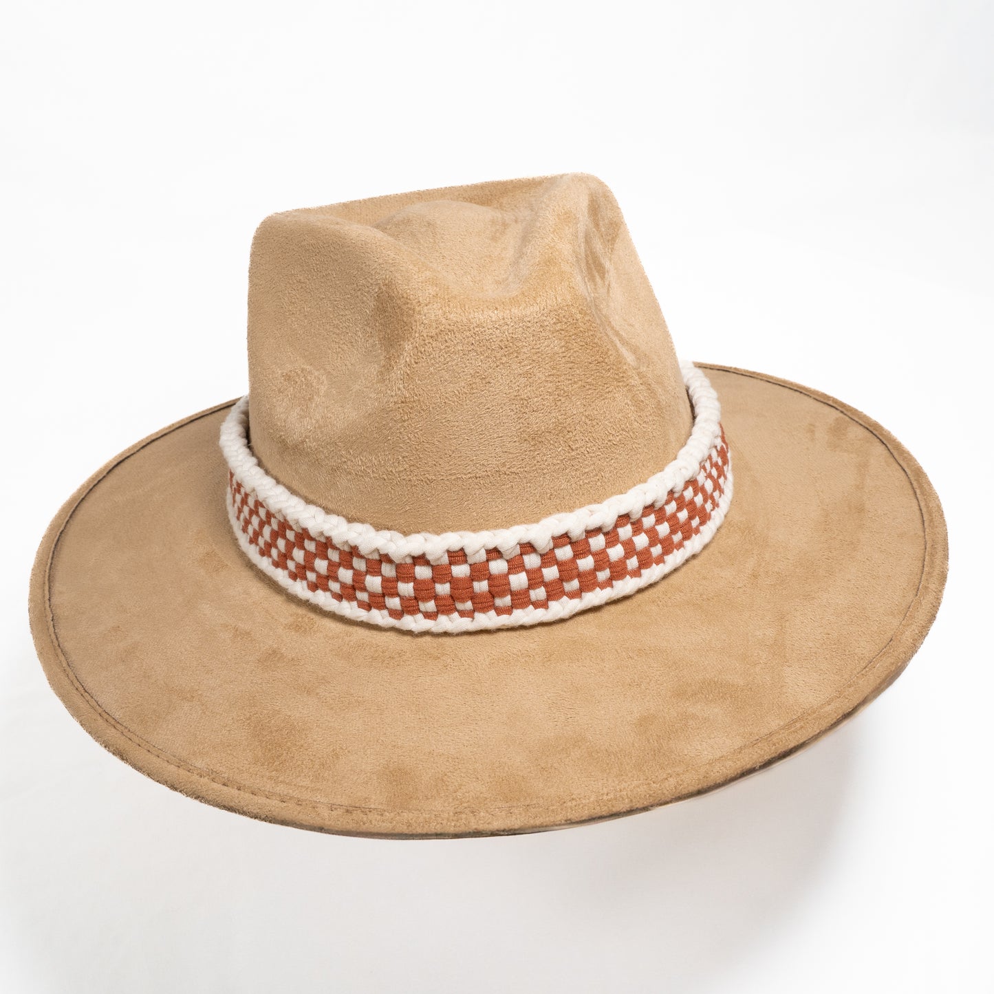 Hat Band - Burnt Orange & Cream