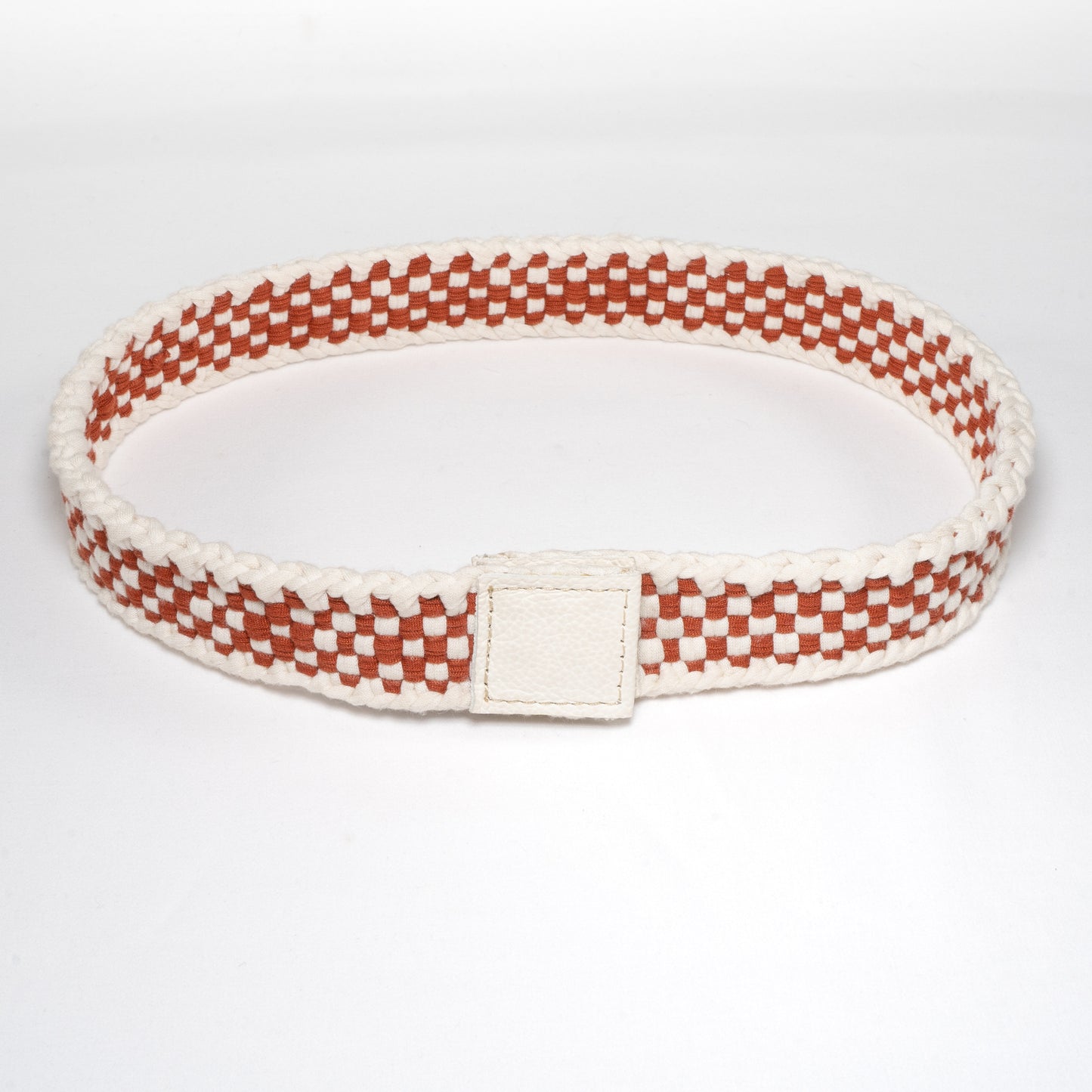 Hat Band - Burnt Orange & Cream