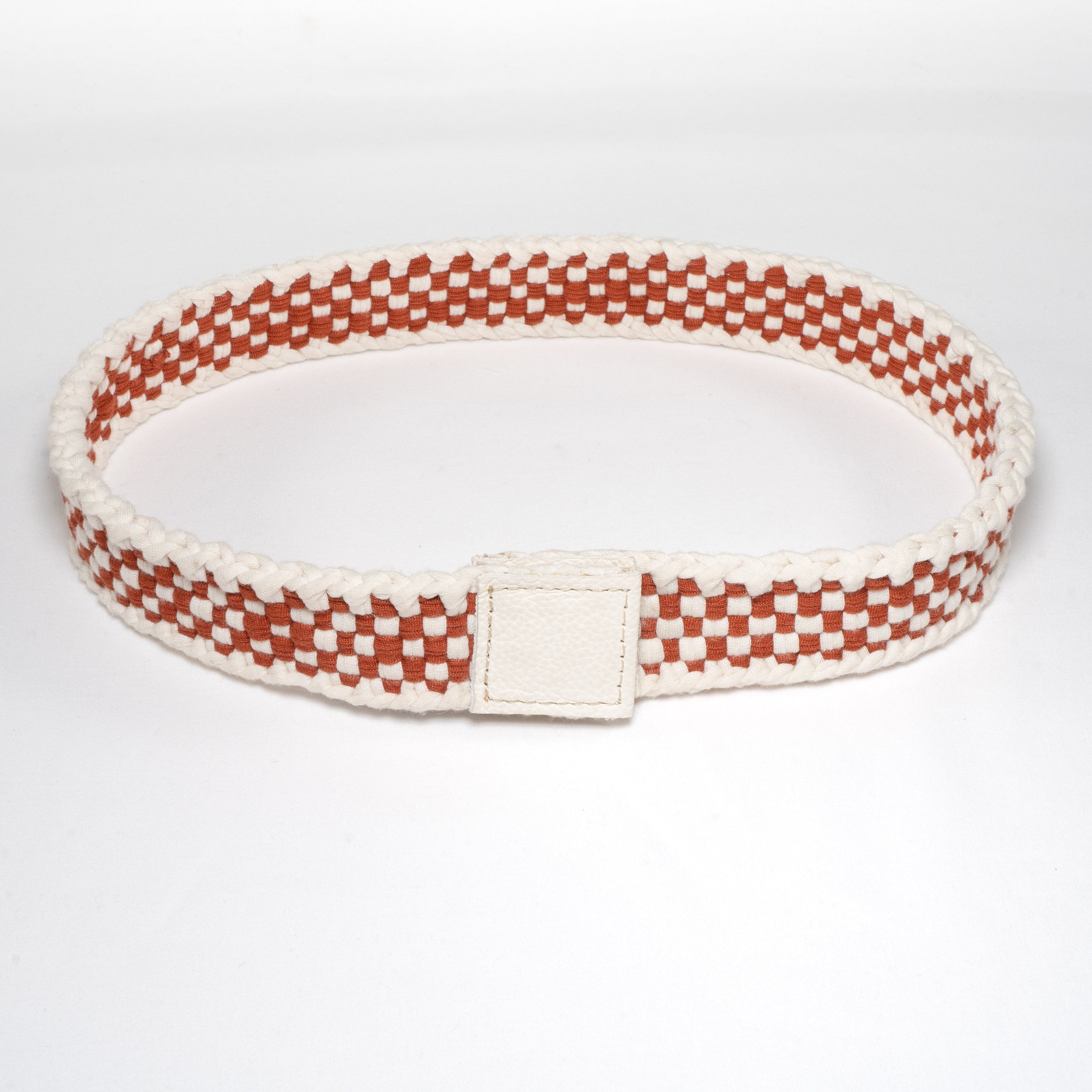 Hat Band - Burnt Orange & Cream