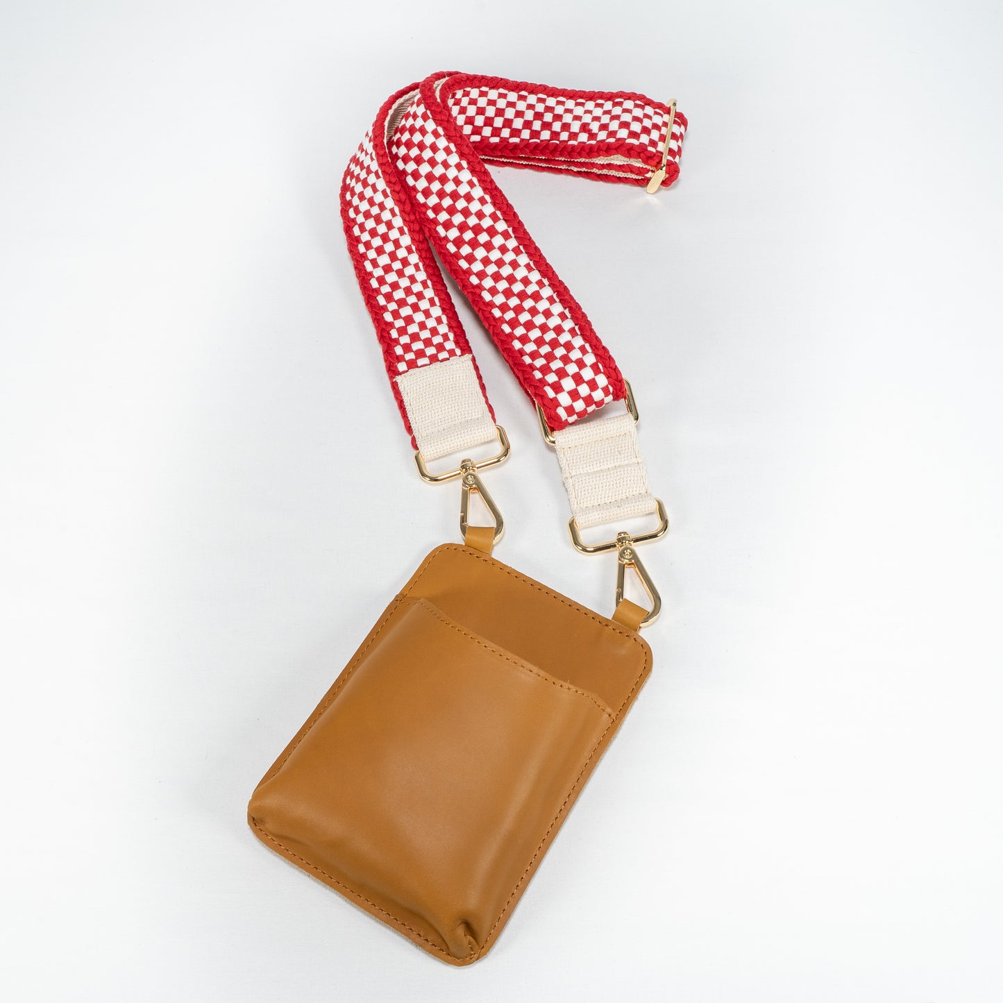 Woven Bag Strap - Red & White