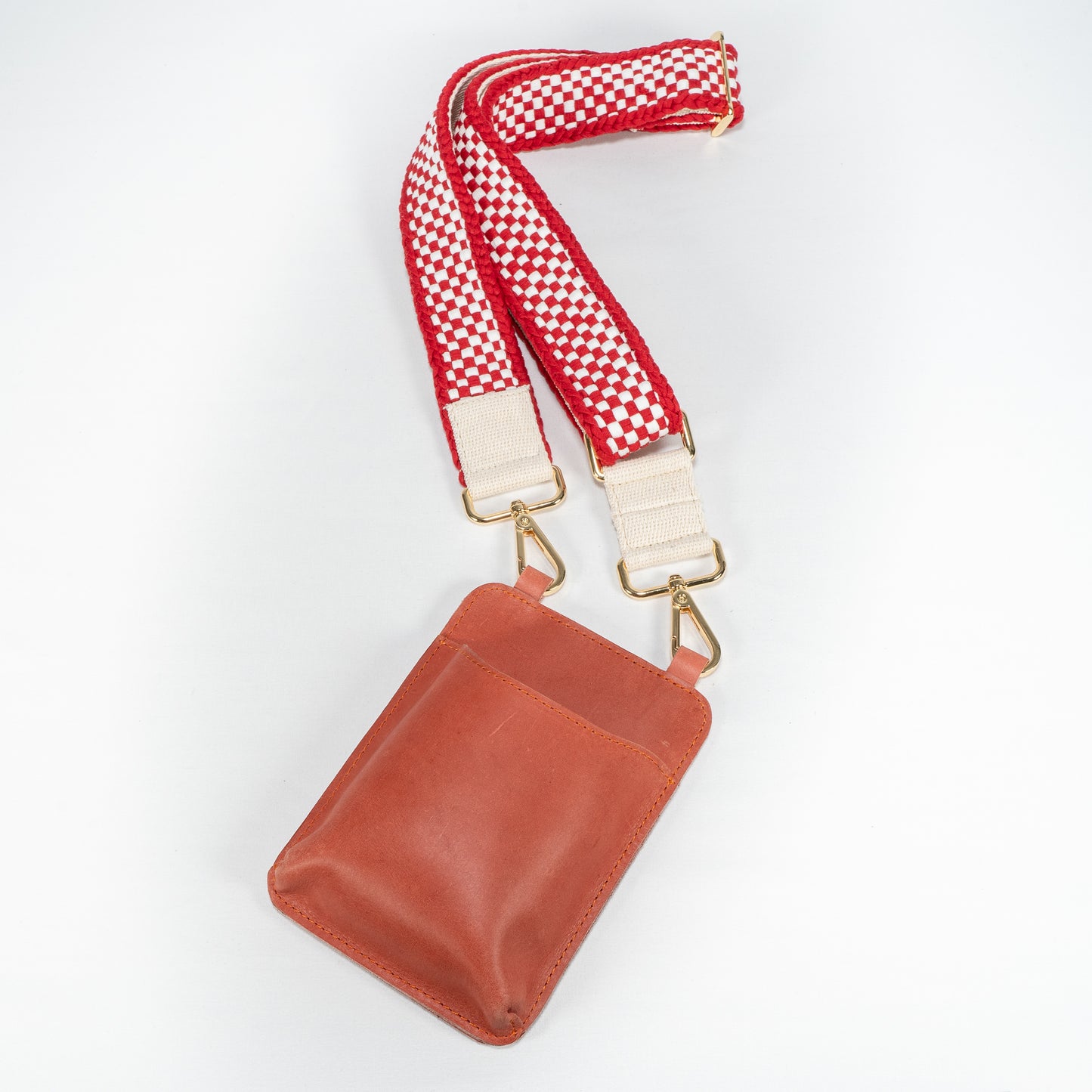 Woven Bag Strap - Red & White