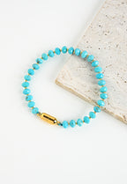 Magnetic-link Turquoise Necklace & Bracelet Set