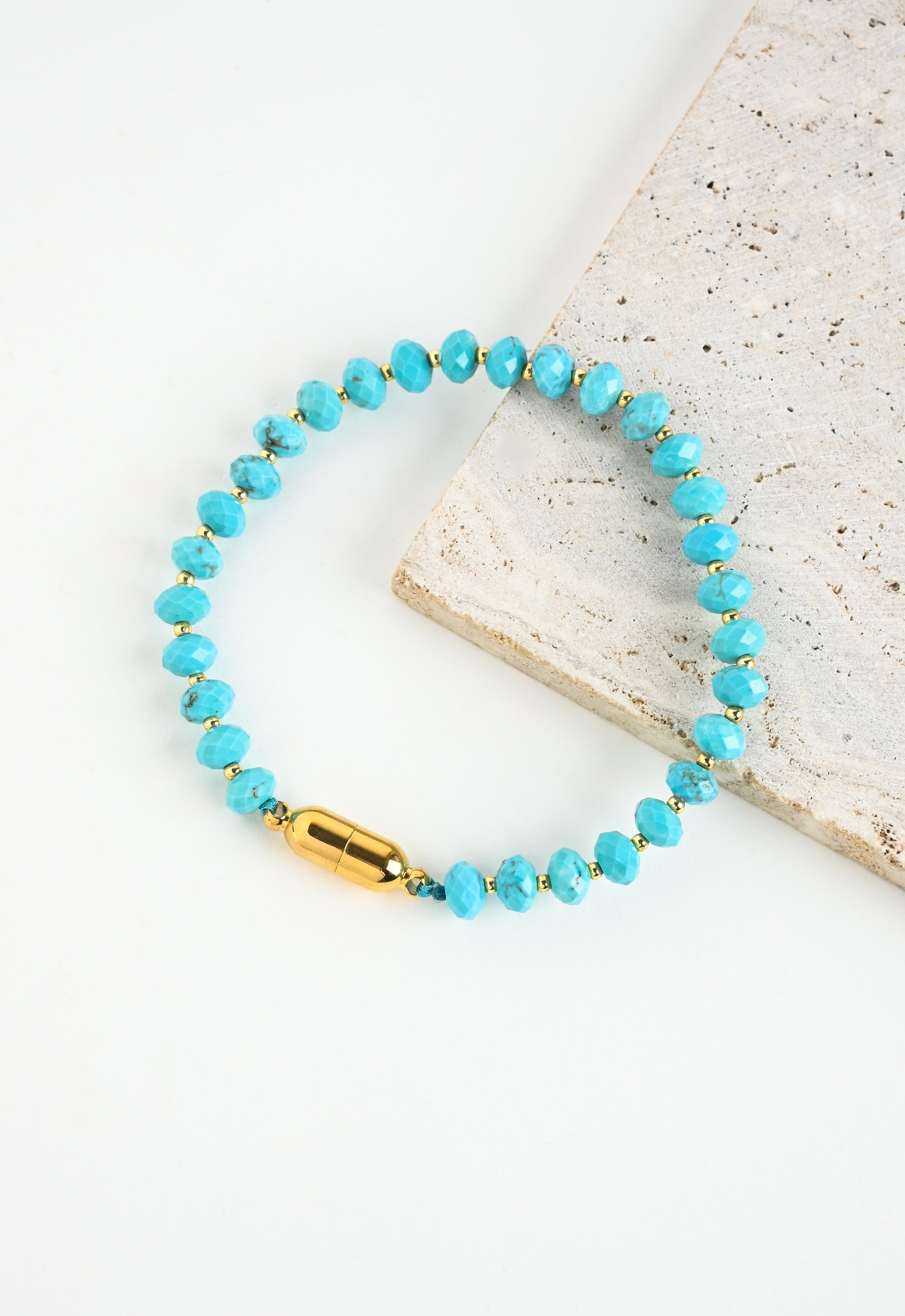 Magnetic-link Turquoise Necklace & Bracelet Set