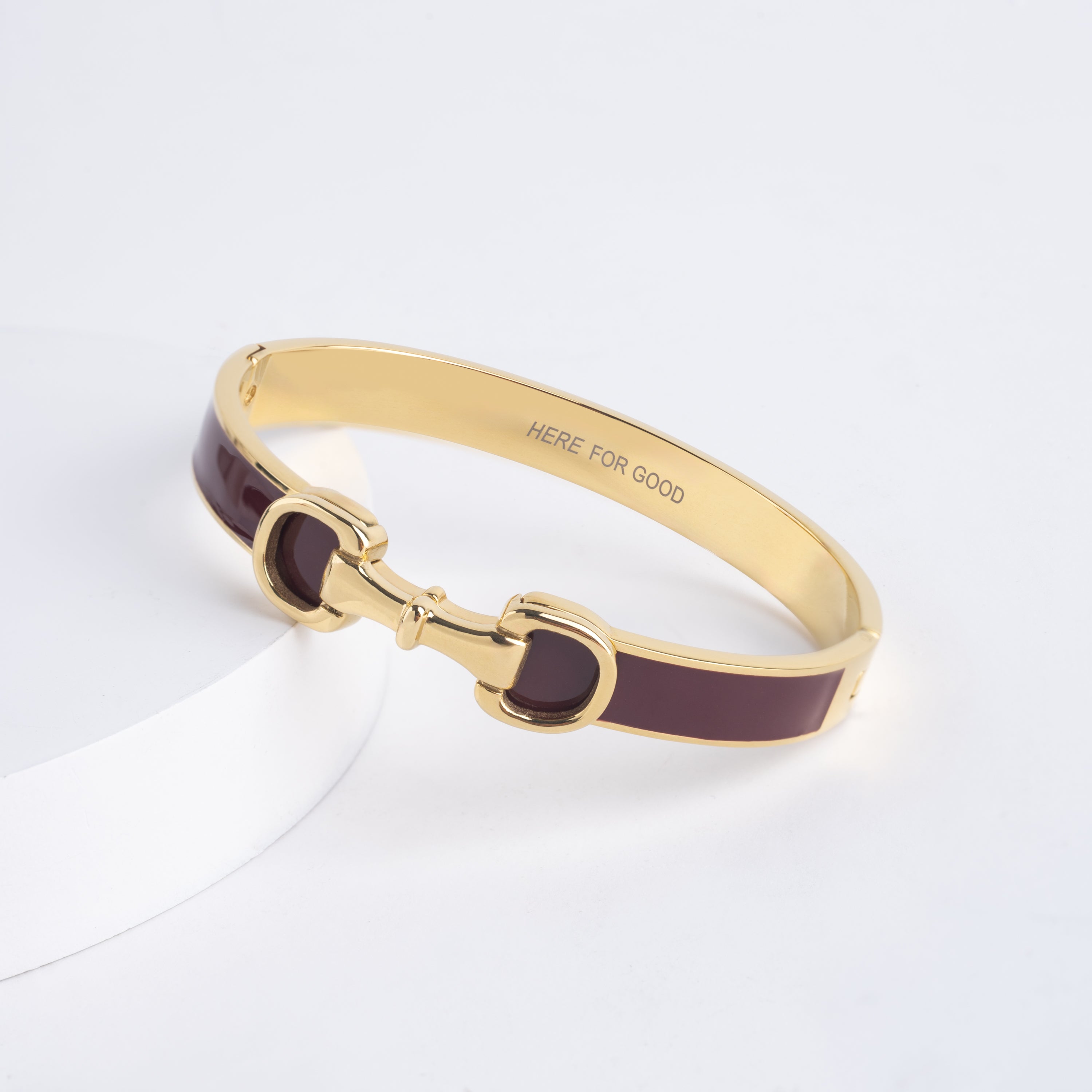 Maroon Horse Bit Cuff