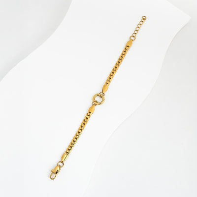 Franco Chain Charm Bracelet