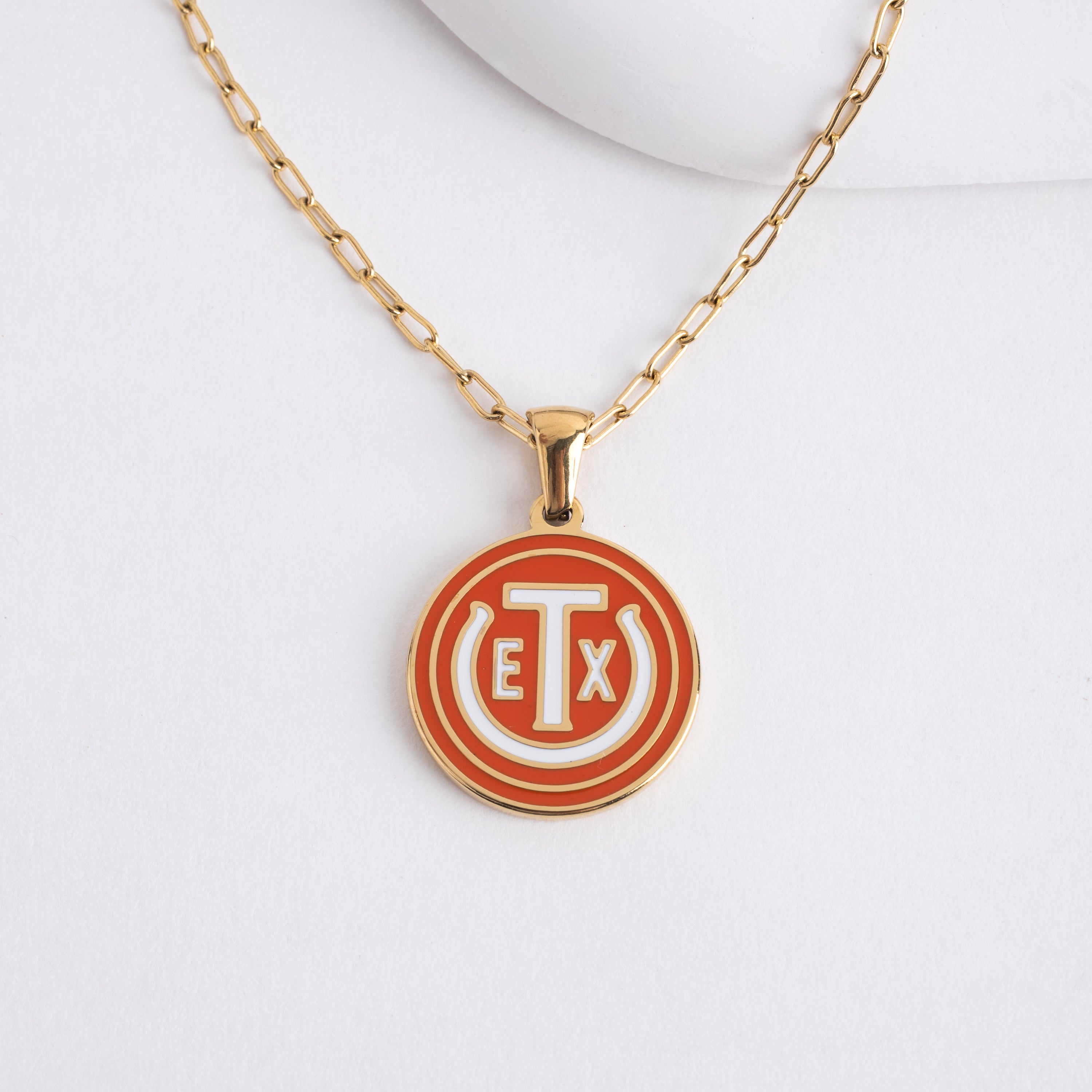 Texas Exes Enamel Necklace