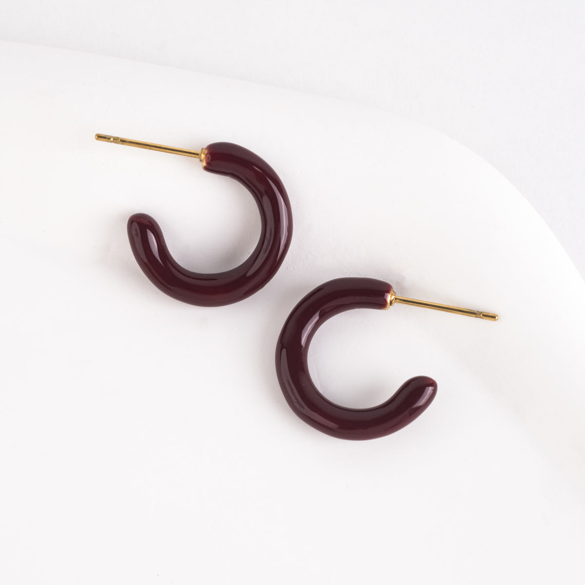 Wholesale: Maroon Midi Hoops