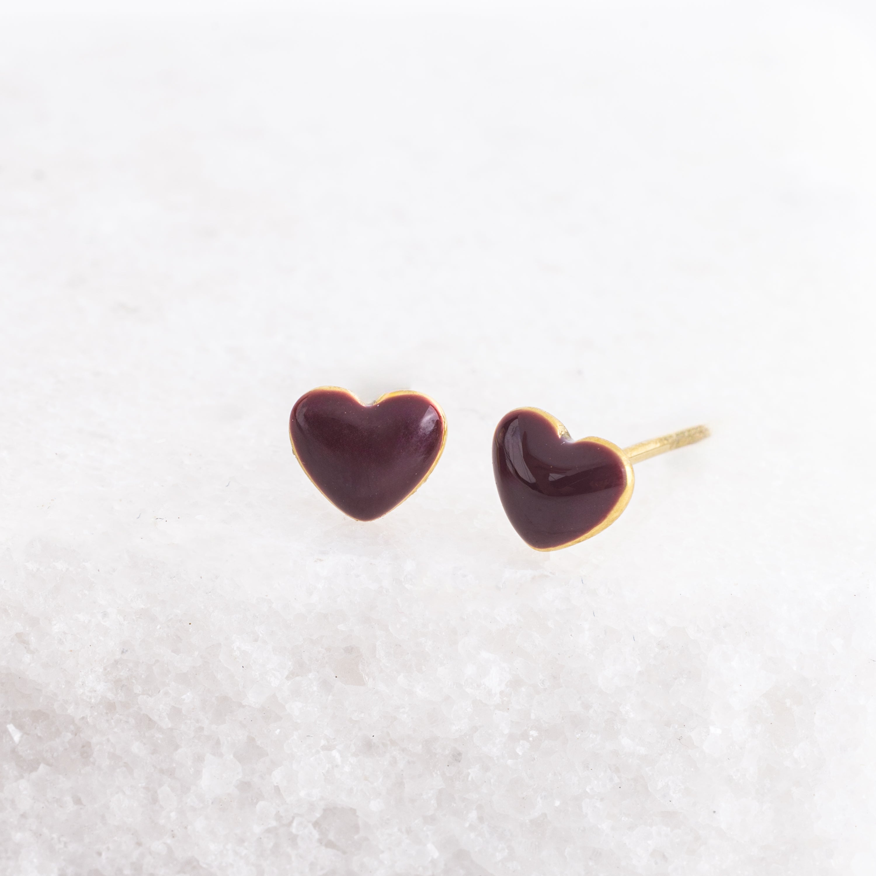 Texas A&M Maroon Mini Heart Stud Earrings