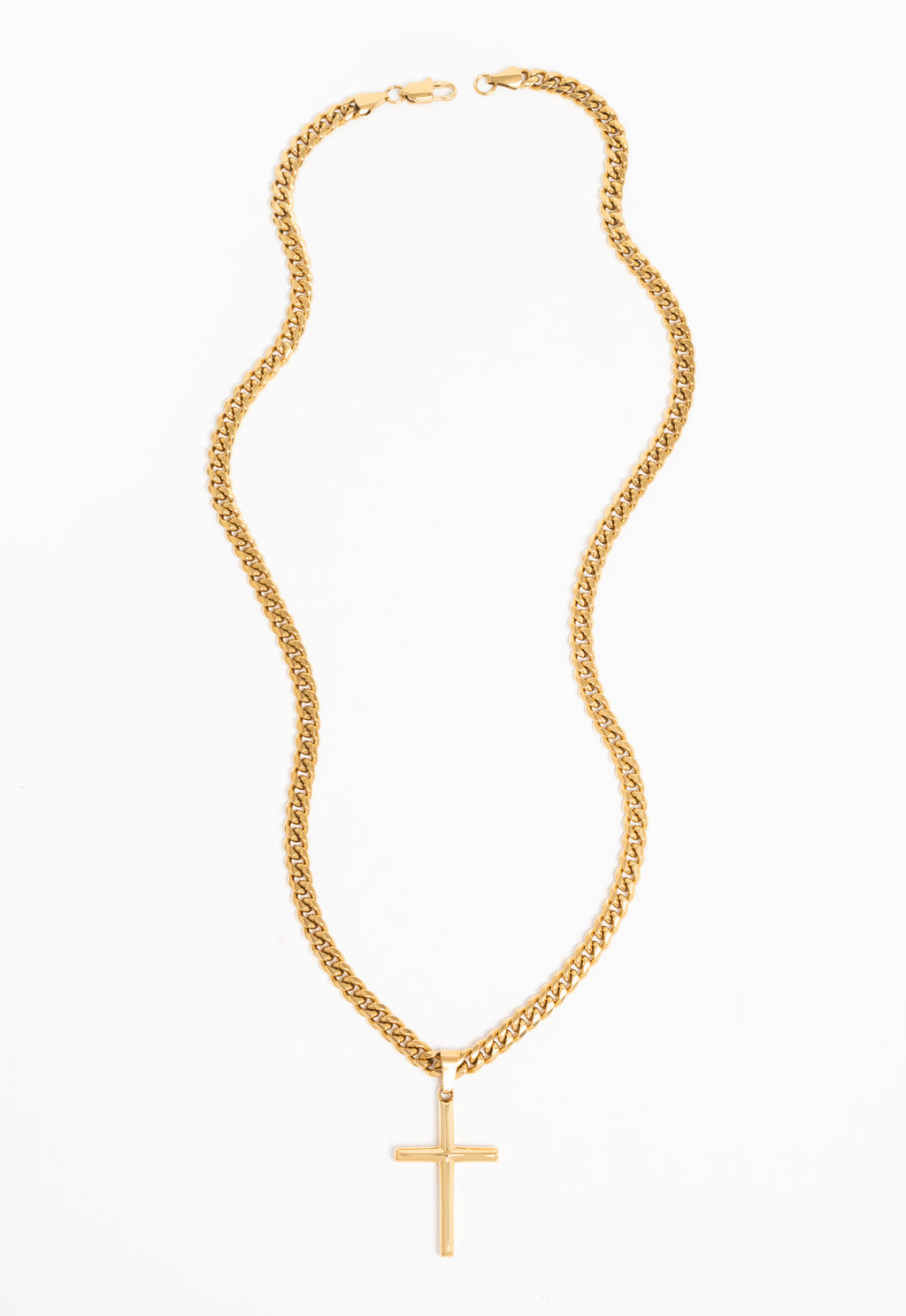 Gold Cross Necklace - Engravable