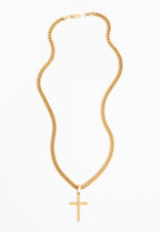 Gold Cross Necklace - Engravable