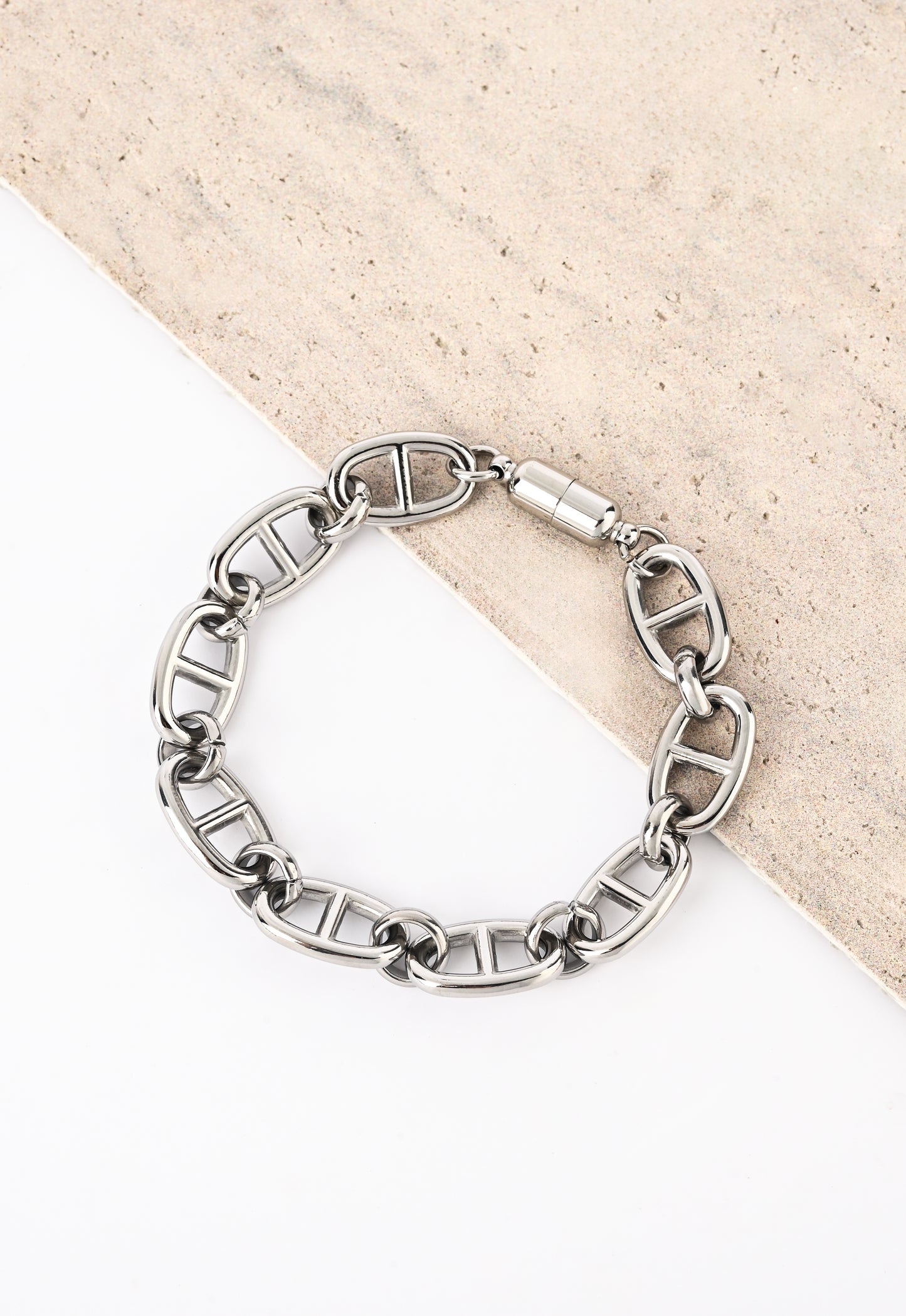 Wholesale: Magnetic-link Silver Chain (S) Bracelet